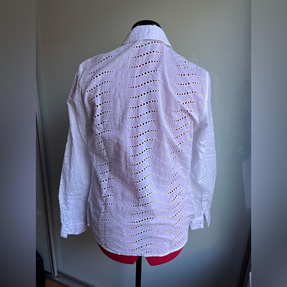 David Lawrence Broderie L/S Cotton Shirt - Picture 7 of 10